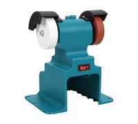 SEAFRONT Meuleuse D’établi sans Fil 21V Doubles Roues Compatible BL1830B | Mini Ponceuse, Boîtier ABS, Affûtage du Métal, Polissage, Doubles Roues, Pare étincelles, Base Fixée par Vis, BL1840B