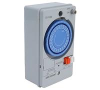SEAFRONT Minuteur Mécanique 24 Heures 220 V CA, Intervalles de 15 Minutes | Interrupteur Horaire, PA66 Ignifuge, Chauffe,Eau, Lampadaires, Arrosage du Jardin, 220 VAC, Compatible 50,60 Hz