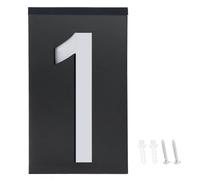 SEAFRONT Numéros de Maison Solaires, Plaque de Numéro Lumineuse, 6 LED, | Plaque de Numéro pour Maison, Solaire, Boîtier ABS PC, Montage Mural Extérieur