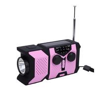 SEAFRONT Radio D'alerte Météo d'urgence AM FM WB Banque d'alimentation Rechargeable 2000 MAh avec Manivelle Solaire et Lampe de Poche LED pour la Préparation aux Situations d'urgence