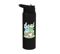 Seal With It Pun Ventilateur amusant pour les amoureux des animaux de l'océan Stainless Steel Insulated Water Bottle