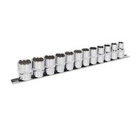 SEALEY ak2684 Lot de 12 douilles 1/5,1 cm SQ Disque 12pt WallDrive métrique