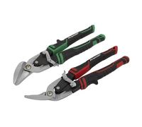 Sealey AK69072 Lot de 2 cisailles en étain à effet de levier élevé