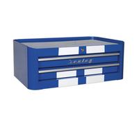 Sealey Ap28102Bws Mid-Box 2 Drawer Retro Style - Blue With White Stripes