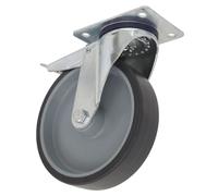 Sealey Camionnettes Thermoplastique Roulette Pivotante Roue Avec Total Serrure