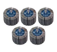 Sealey FW8040805 80 x 40mm Abrasif Rabat Roue Sur 6mm Arbre 80Grit - Paquet De 5