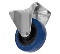 Sealey Résistant Bleu Élastique Caoutchouc Fixé Roulette Roue 100mm - Commerce
