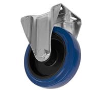 Sealey Résistant Bleu Élastique Caoutchouc Fixé Roulette Roue 125mm - Commerce