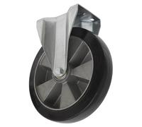 Sealey Résistant Caoutchouc Roulette Roue Fixé Plaque 200mm - Trade