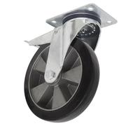 Sealey Résistant Caoutchouc Roulette Roue Pivotant Avec Total Serrure 125mm -