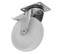 Sealey Résistant Nylon Roulette Roue Pivotant Avec Total Serrure 125mm - Trade