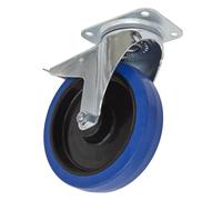 Sealey Roulette Roue Pivotant Plaque Avec Total Serrure 200mm SCW3200SPL