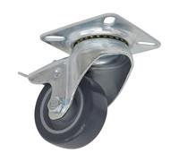 Sealey Roulette Roue Pivotant Plaque Avec Total Serrure 50mm SCW250SPL