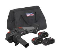 Sealey sans Brossage Meuleuse Angle Kit 20V SV20 Séries - 2 Piles CP20VAGXKIT