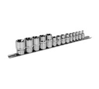 Sealey Torx Douille Étoile Set 14pc 0.6cm 1cm & 1.3cmSq Drive E4-E24 AK618