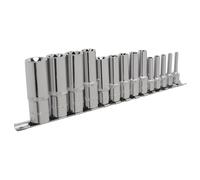 Sealey Torx Star Douille Set 14pc Foncé 0.6cm 1cm & 1.3cmSq Drive E4-E24 AK6114