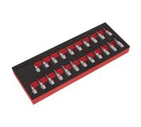 Sealey Trx-étoile / Hex / Spline Douille Set 22pc 1cmSq Drive AK6243