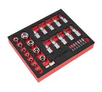Sealey Trx-étoile Prise & Sécurité Bout Set 29pc 0.6cmSq & 1cmSq Drive AK6193
