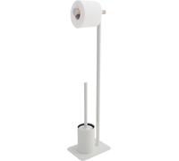Sealskin 362473610, Brosse à toilette avec support, Blanc, Bois, Métal, Métal, 200 mm, 150 mm