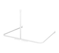 Sealskin Easy Roll, Tringle rideau, Barre de Douche Angle Universelle, Longueur Adaptable, Plusieurs Combinaisons en L ou U, A percer, Fixations et support de plafond inclus, blanc