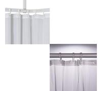 Sealskin Ensemble combiné Easy Roll Tout-en-Un pour Suspendre Un Rideau de Douche et Un Rideau Transparent 180 x 200 cm, Chrome/Transparent