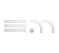Sealskin Seallux, Ensemble Barre de rideau de douche en U Acier inoxydable, Blanc