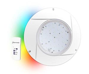 Seamaid 502877 Projecteur Plat à LED PAR56 16W 90 LED RGB avec télécommande