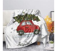 SEANATIVE Couverture Douillette en Microfibre Super Douce - Polaire Flanelle pour Lit et Canapé - Motif Arbre de Noël et Camion Rouge - 3XL