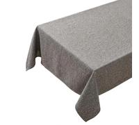 SEASHORE TREE Nappe Lavable Gris 140 * 240 cm Nappe Effet Lin Nappes Effet Lotus en Polyester Hydrofuge pour Le Salon, la Salle à Manger, Le Jardin, Pâques, Les fêtes