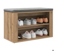 ""SEASON SALE""Rack à chaussures élégante - KEETHE - Meuble de couloir - capacité 12 paires - avec étagère chêne artisanal 75 x 35 x 4