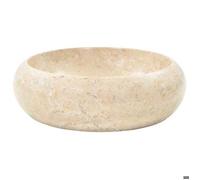 ""SEASON SALE""Vasque à Poser élégante - KEETHE - décor Bain - Lavabo 40 x 12 cm Marbre Crème 8930245
