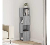 ""Seasonal Sale""Meuble d'angle 1PC - SWEETY - Support/Cabinet rangement - Dessus robuste - Gris Sonoma 25,5x25x102cm - bois d'ingéni
