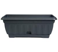 Seat Flor Vase pour balcon, jardinière de balcon, pot à fleurs, boîte à fleurs (40 cm, anthracite)