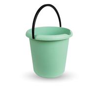 Seau (1 pièce) Seau ménager, 5 litres, en différentes couleurs, seau de nettoyage en plastique robuste, sans BPA, seau en plastique fabriqué dans l'UE (Vert)