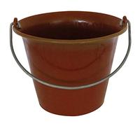 Seau 11L Rouge Plastique Fond Arrondi Anse 6,8 MONDELIN - 341070