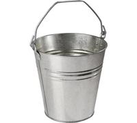 Seau 12,5l tôle d'acier, galvanisé, argent D.300mm H.300mm 12 pcs