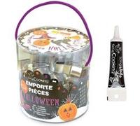 Seau 16 emporte-pièces à pâtisserie Halloween + stylo alimentaire noir Multicolore G