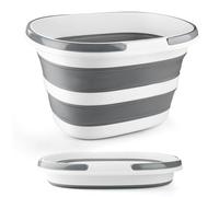 Seau à balai pliable avec poignée pour le nettoyage, seau carré en silicone de 16 L pour le nettoyage des fenêtres ou du lavage de voiture, seau en plastique pour le rangement