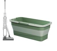 Seau à balai pliable en silicone pour lavage de voiture | Panier rectangulaire pratique pour nettoyage de cuisine, salle de bain, camping, terrasse, buanderie