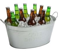 Seau à boissons avec poignée, 24 litres, seau en zinc étanche, seau à boissons, grand seau à champagne, seau à glace, seau pour garden-party, jardinière, seau en zinc