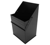 Seau à Cendres en Métal Noir pour Poêle à Bois et Foyer Extérieur | Poignée Résistante à Chaleur, Prise Ergonomique et Sûre, pour Entretien du Foyer, Charbon et Copeaux