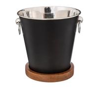 Seau à champagne « café bordelais » en bois de manguier noir - SG Secret de Gourmet