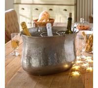 Seau à champagne Montgomery argenté vieilli H/L/P env. 24/40/27 cm