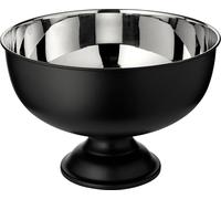 Seau à champagne Pearl, hauteur 24 cm, ø 36 cm, extérieur noir mat, intérieur inox poli miroir