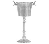 vidaXL Seau à champagne entièrement en aluminium 39 x 29 x 71 cm argenté