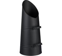 Seau à charbon 16 L - Fer, noir mat, deux poignées