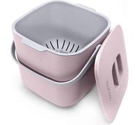 Seau à compost de 7 litres pour les déchets biologiques quotidiens dans la cuisine, lavable au lave-vaisselle, étanche aux odeurs, insert intérieur amovible, poubelleavec couvercle, rose
