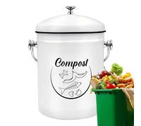 Seau À Compost De Comptoir Seau Intérieur Avec Revêtement Antirouille | Comptoir Seau d'Intérieur pour la Collecte des Déchets Alimentaires, pour votre et vos