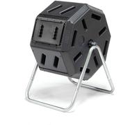 Seau à compost IM2000 en plastique 100 % recy ompostage par rotation pour les déchets de jardin et les déchets ménagers - Noir (83 L)