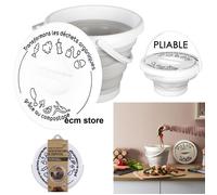 JE CHERCHE UNE IDEE - ME0015 Seau à Compost Pliable Avec Anse et Couvercle - Capacité 5 Litres - Design Compact - Anse Ergonomique - Couvercle Illustré